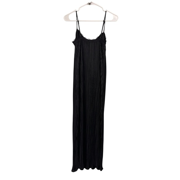 NWT Dressed in Lala Size Small Black Money Honey Plisse Slip Maxi Dress Grunge - Picture 3 of 9